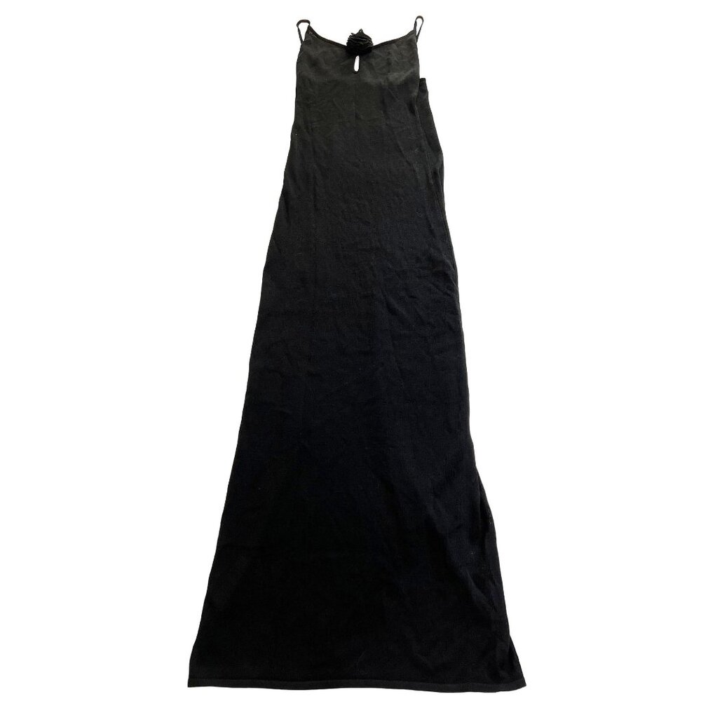 Maison Essentiele Knitted Maxi Dress in Black